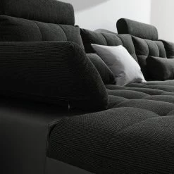 Fredriks Canapé panoramique Puntiro - Imitation cuir / Tissu structuré - Cuir synthétique Lilo / Tissu structuré Satur: Gris foncé / Anthracite -loftscape Boutique 1000257984 210614 18413201550 DETAILS P000000001000257984