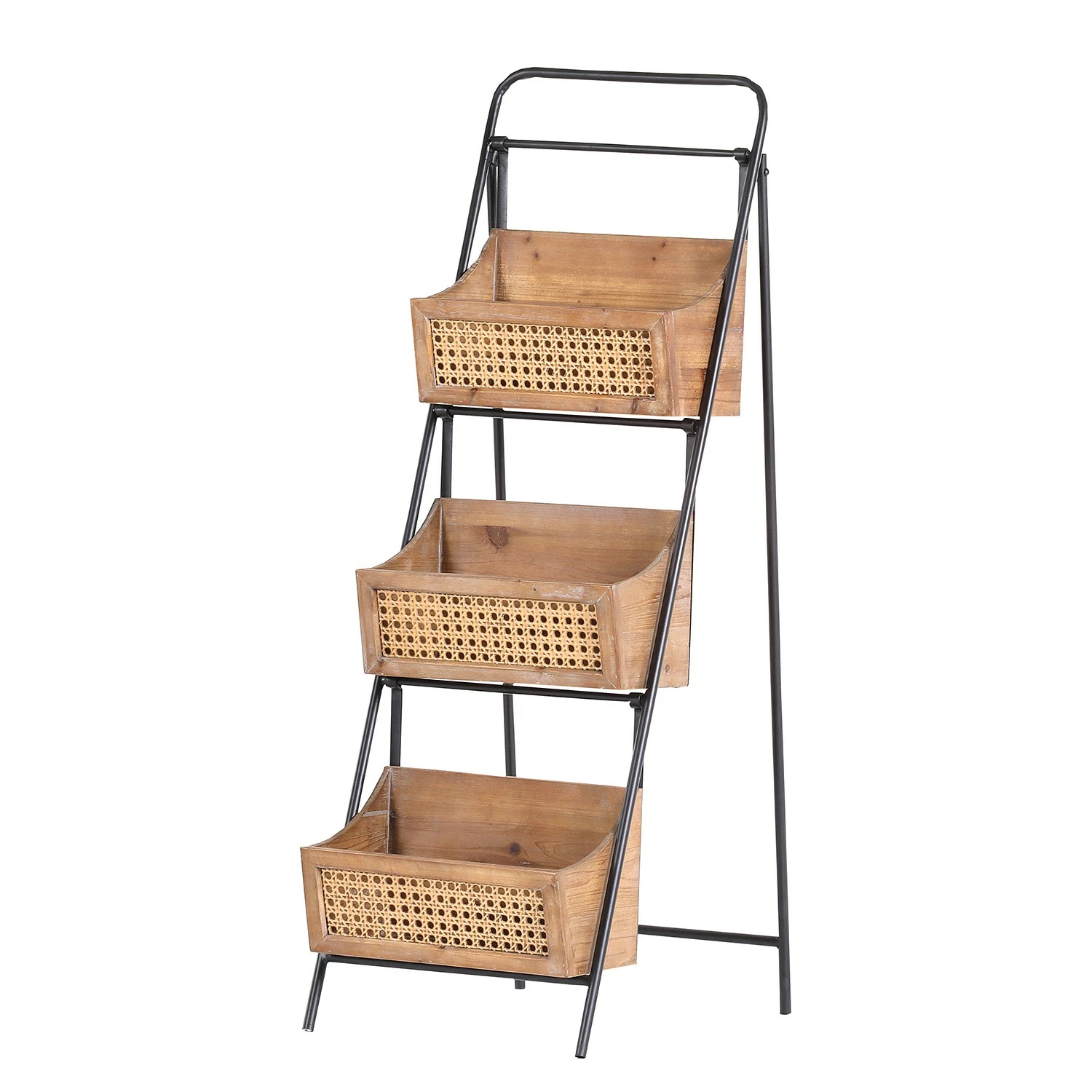 Red Living Étagère Nasva - Sapin massif / Métal - Sapin / Noir 3 Red Living Étagère Nasva - Sapin massif / Métal - Sapin / Noir