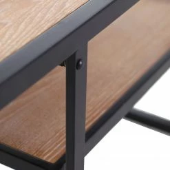 Red Living Table basse Cap Cana - Placage en bois véritable / Métal - Araucaria de Chine / Noir -loftscape Boutique 1000259764 210421 08205800026 DETAILS P000000001000259764