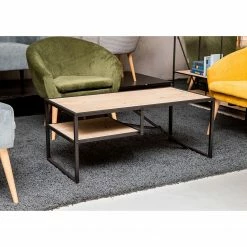 Red Living Table basse Cap Cana - Placage en bois véritable / Métal - Araucaria de Chine / Noir -loftscape Boutique 1000259764 210720 15345600001 MOOD DETAILS P000000001000259764 mood