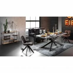 Red Living Étagère Cap Cana I - Placage en bois véritable / Métal - Araucaria de Chine / Noir -loftscape Boutique 1000259772 210601 10150300011 MOOD DETAILS P000000001000259772 mood