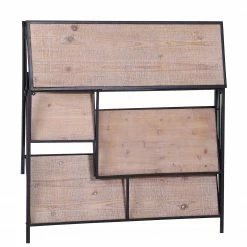 Red Living Étagère Cap Cana I - Placage en bois véritable / Métal - Araucaria de Chine / Noir -loftscape Boutique 1000259772 210601 10150300012 DETAILS P000000001000259772