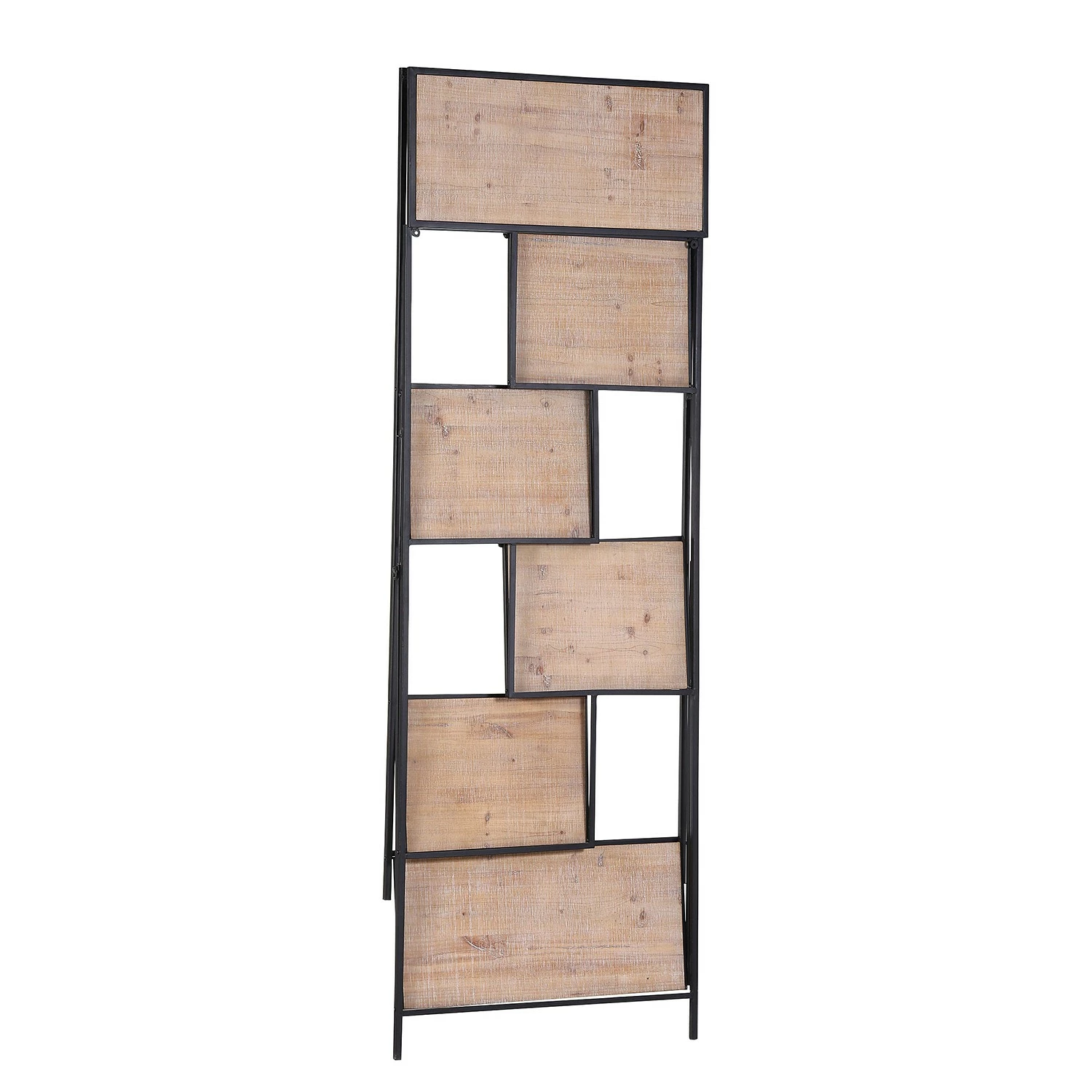 Red Living Étagère Cap Cana II - Placage en bois véritable / Métal - Araucaria de Chine / Noir 4 Red Living Étagère Cap Cana II - Placage en bois véritable / Métal - Araucaria de Chine / Noir – Image 2