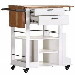 Red Living Desserte Pidula I - Acacia massif / Métal - Acacia blanc / Acacia -loftscape Boutique 1000259774 210601 10150300014 DETAILS P000000001000259774