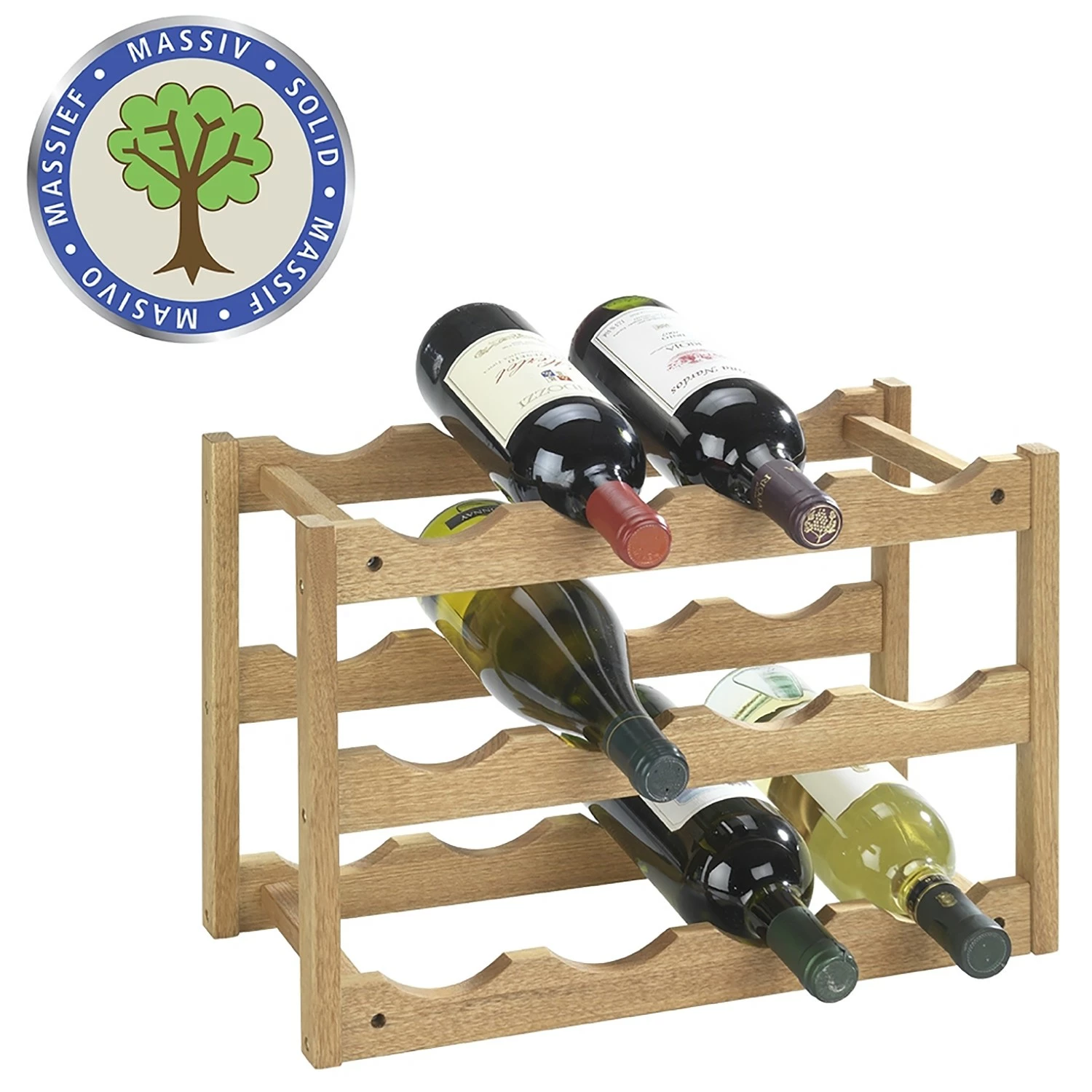 WENKO Range-bouteilles Norway - Noyer massif 4 WENKO Range-bouteilles Norway - Noyer massif – Image 2