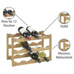 WENKO Range-bouteilles Norway - Noyer massif 10 WENKO Range-bouteilles Norway - Noyer massif -loftscape Boutique 1000260928 210423 13314500039 DETAILS P000000001000260928