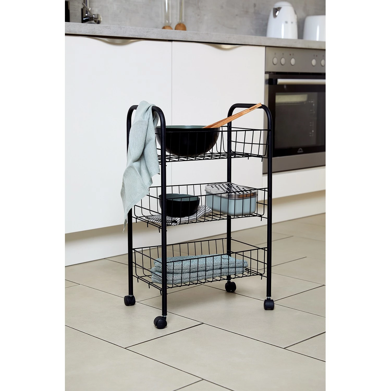 WENKO Desserte Florenz - Métal - Noir 3 WENKO Desserte Florenz - Métal - Noir – Image 2