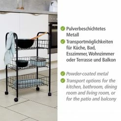 WENKO Desserte Florenz - Métal - Noir 9 WENKO Desserte Florenz - Métal - Noir -loftscape Boutique 1000260937 210423 13333700108 DETAILS P000000001000260937