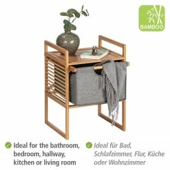 WENKO Bout de canapé Bahari II - Bambou massif - Bambou / Gris -loftscape Boutique 1000260949 210423 13354500189 DETAILS P000000001000260949