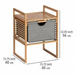 WENKO Bout de canapé Bahari II - Bambou massif - Bambou / Gris -loftscape Boutique 1000260949 210423 13354900191 SKETCH DETAILS P000000001000260949 sketch