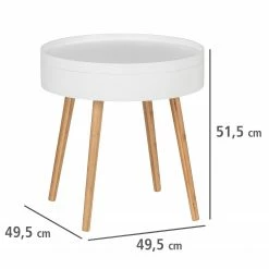 WENKO Bout de canapé Finja I - Bambou massif - Bambou / Blanc -loftscape Boutique 1000260956 210715 14010900009 SKETCH DETAILS P000000001000260956 sketch