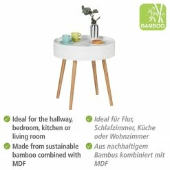 WENKO Bout de canapé Finja I - Bambou massif - Bambou / Blanc -loftscape Boutique 1000260956 210715 14010900020 DETAILS P000000001000260956