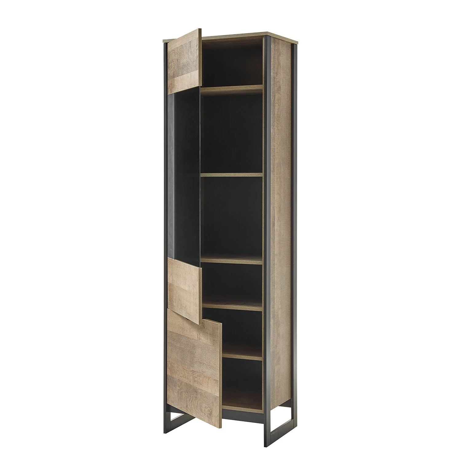 Red Living Vitrine Cocody - Imitation chêne Montana / Gris 9 Red Living Vitrine Cocody - Imitation chêne Montana / Gris – Image 7