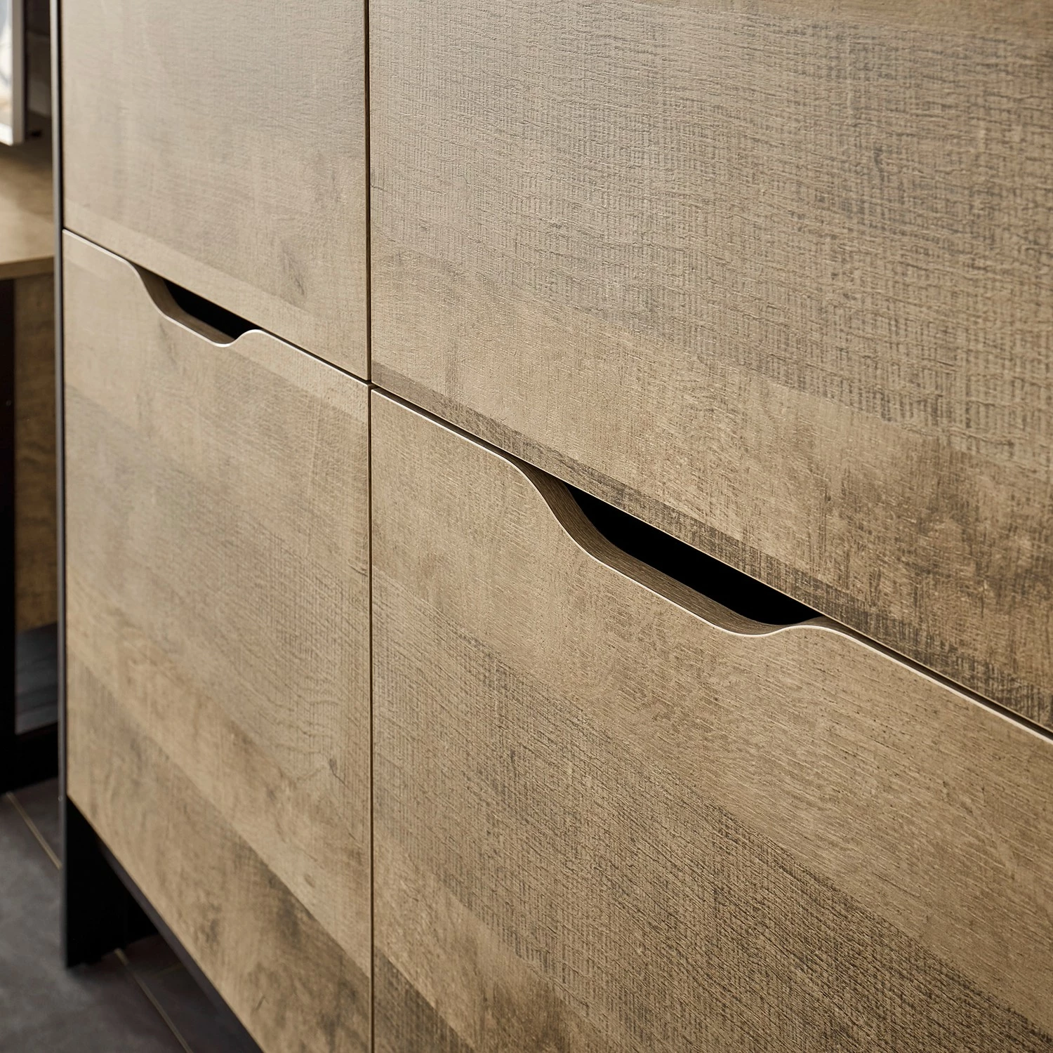 Red Living Buffet haut Cocody - Imitation chêne Montana / Gris 10 Red Living Buffet haut Cocody - Imitation chêne Montana / Gris – Image 8