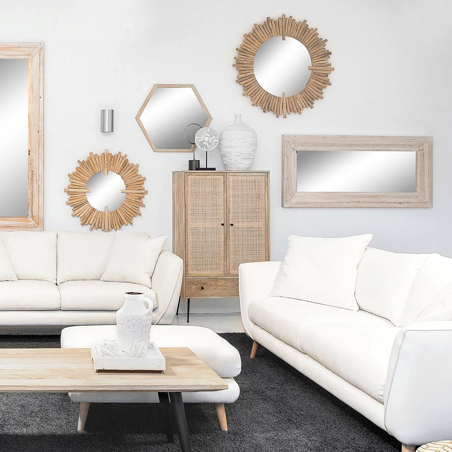 Naturoo Buffet haut Maardu - Rotin / Manguier massif - Beige / Manguier 4 Naturoo Buffet haut Maardu - Rotin / Manguier massif - Beige / Manguier – Image 2