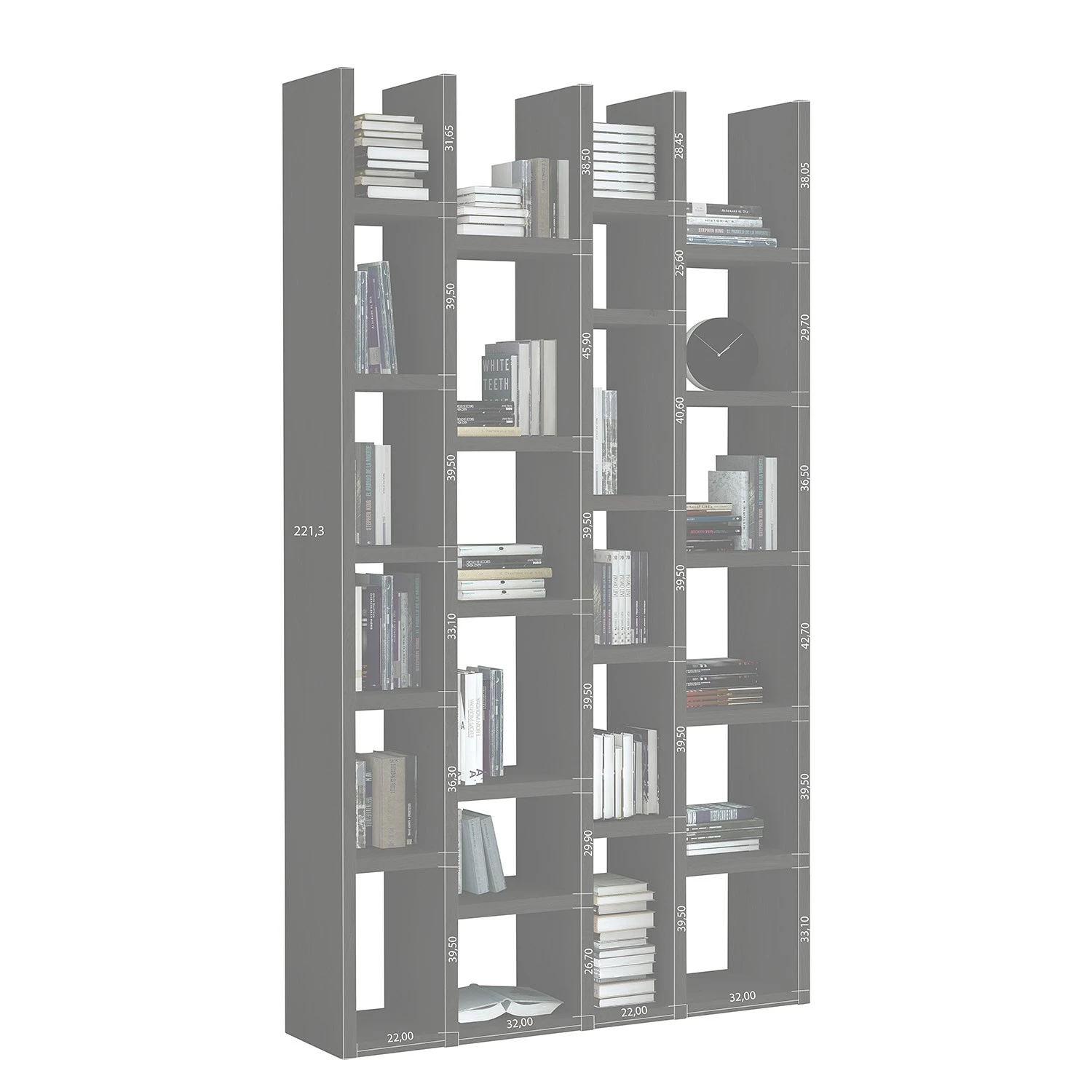 Loftscape Étagère Emporior IX - Imitation chêne de Sonoma 4 Loftscape Étagère Emporior IX - Imitation chêne de Sonoma – Image 2