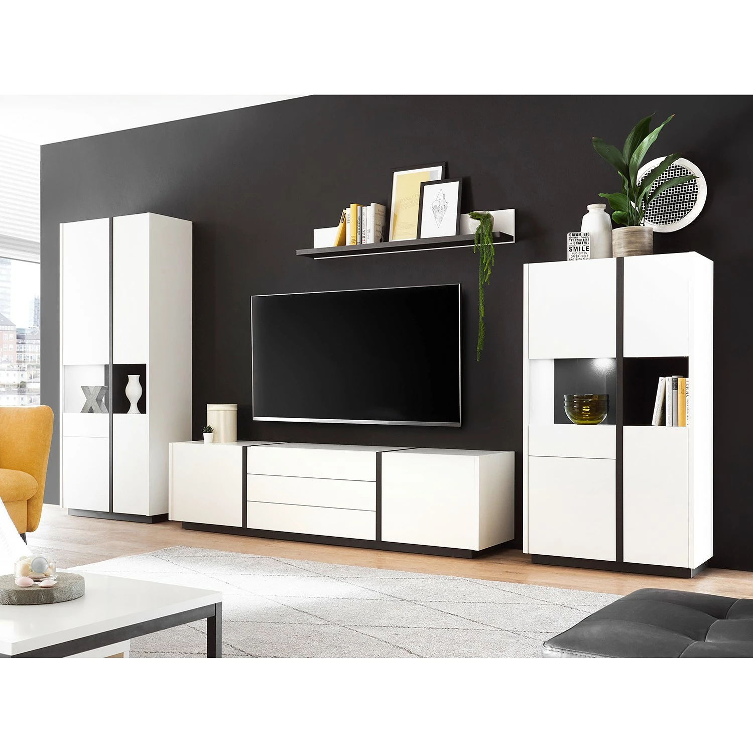 Loftscape Meuble TV Muuga I - Blanc / Gris 5 Loftscape Meuble TV Muuga I - Blanc / Gris – Image 3
