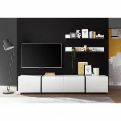 Loftscape Meuble TV Muuga II - Blanc / Gris - Largeur : 250 cm -loftscape Boutique 1000261767 210422 07562600057 MOOD DETAILS P000000001000261767 mood