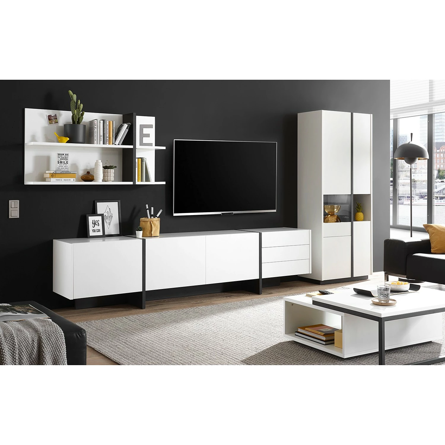 Loftscape Vitrine double Muuga - Blanc / Gris 4 Loftscape Vitrine double Muuga - Blanc / Gris – Image 2