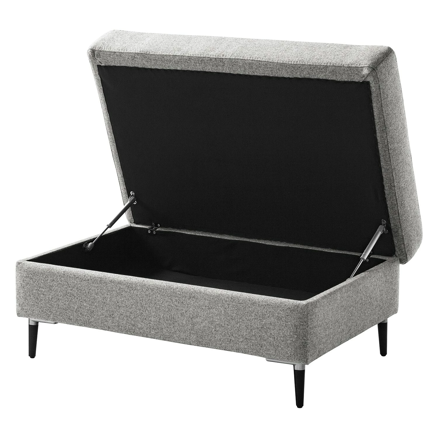 Studio Copenhagen Repose-pieds COSO Classic+ - Tissu Inze: Gris clair - Noir - Profondeur : 64 cm 6 Studio Copenhagen Repose-pieds COSO Classic+ - Tissu Inze: Gris clair - Noir - Profondeur : 64 cm – Image 4