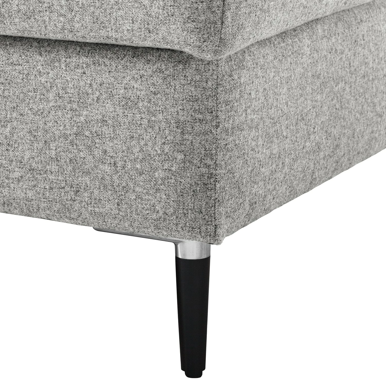 Studio Copenhagen Repose-pieds COSO Classic+ - Tissu Inze: Gris clair - Noir - Profondeur : 64 cm 16 Studio Copenhagen Repose-pieds COSO Classic+ - Tissu Inze: Gris clair - Noir - Profondeur : 64 cm – Image 14