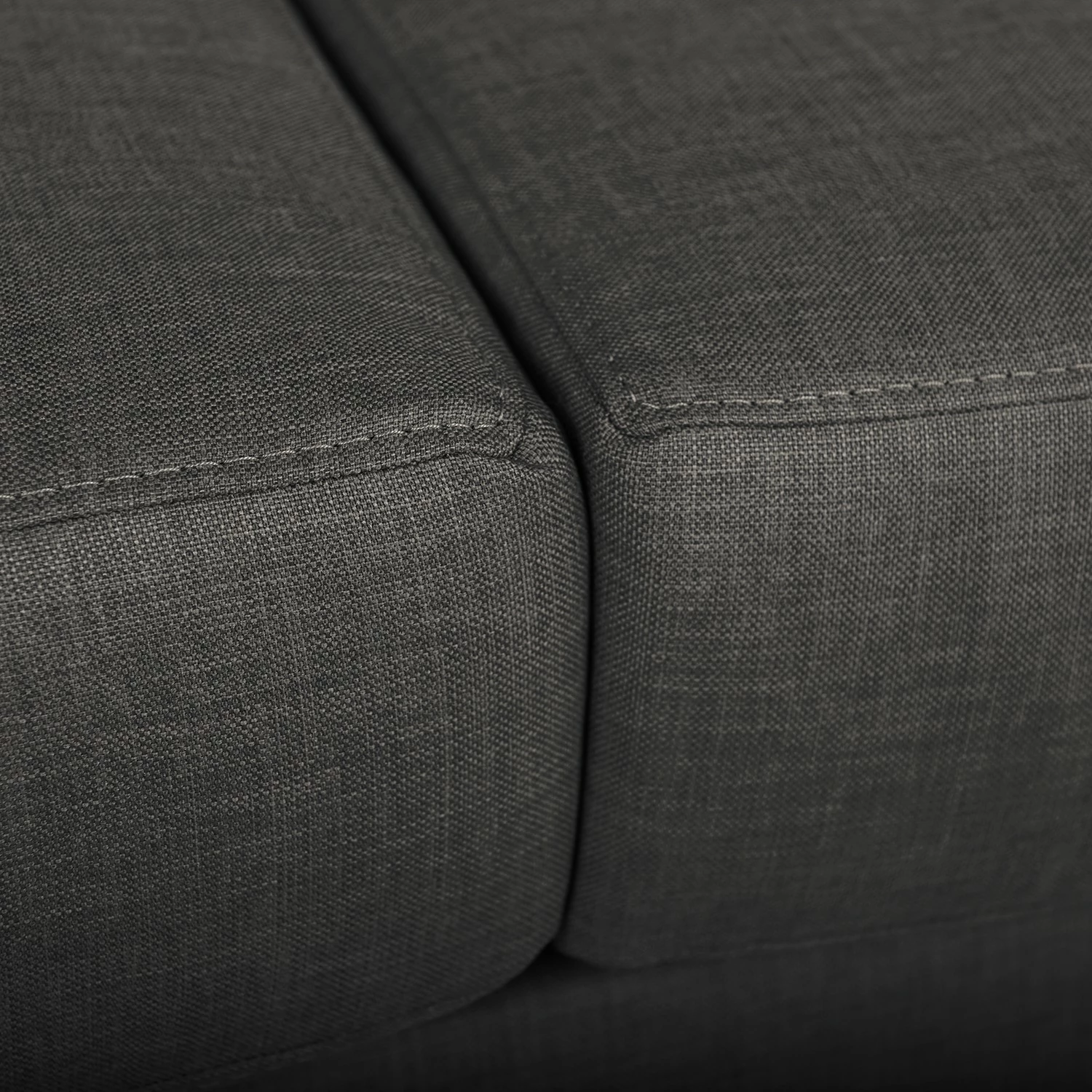 Norrwood Canapé d’angle Theix - Tissage à plat - Anthracite - Méridienne courte à droite (vue de face) 8 Norrwood Canapé d’angle Theix - Tissage à plat - Anthracite - Méridienne courte à droite (vue de face) – Image 6