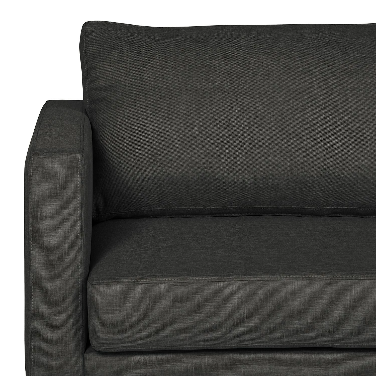 Norrwood Canapé d’angle Theix - Tissage à plat - Anthracite - Méridienne courte à droite (vue de face) 9 Norrwood Canapé d’angle Theix - Tissage à plat - Anthracite - Méridienne courte à droite (vue de face) – Image 7