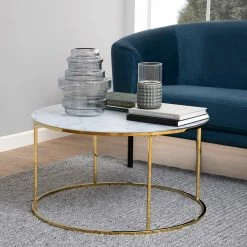 Red Living Table basse Ballenita - Verre / Métal - Doré -loftscape Boutique 1000263266 210430 14472900019 MOOD DETAILS P000000001000263266 mood