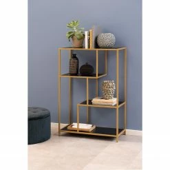 Red Living Étagère Coogee I - Noir / Doré - Hauteur : 114 cm -loftscape Boutique 1000263280 220215 020 MOOD DETAILS P000000001000263280 mood