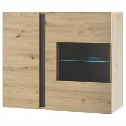 Loftscape Vitrine murale Cailla - Imitation chêne Artisan