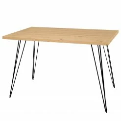 Furnitive Bureau Unieux - Imitation chĂŞne noueux - Largeur : 120 cm - Noir