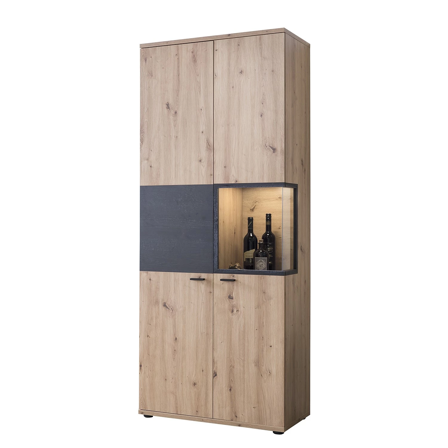 Red Living Vitrine Ambato - Imitation chêne Artisan 3 Red Living Vitrine Ambato - Imitation chêne Artisan