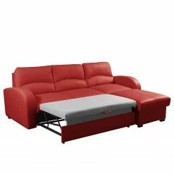 Loftscape Canapé d’angle Nilsia - Imitation cuir - Cuir Mabel: Rouge - Méridienne courte à droite (vue de face) - Avec fonction couchage 14 Loftscape Canapé d’angle Nilsia - Imitation cuir - Cuir Mabel: Rouge - Méridienne courte à droite (vue de face) - Avec fonction couchage -loftscape Boutique 1000263540 210601 15013101371 DETAILS P000000001000263540