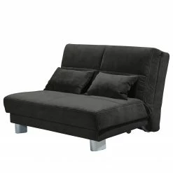 Loftscape Canapé convertible Rakir - Microfibre - Microfibre Enza: Anthracite - Largeur : 120 cm