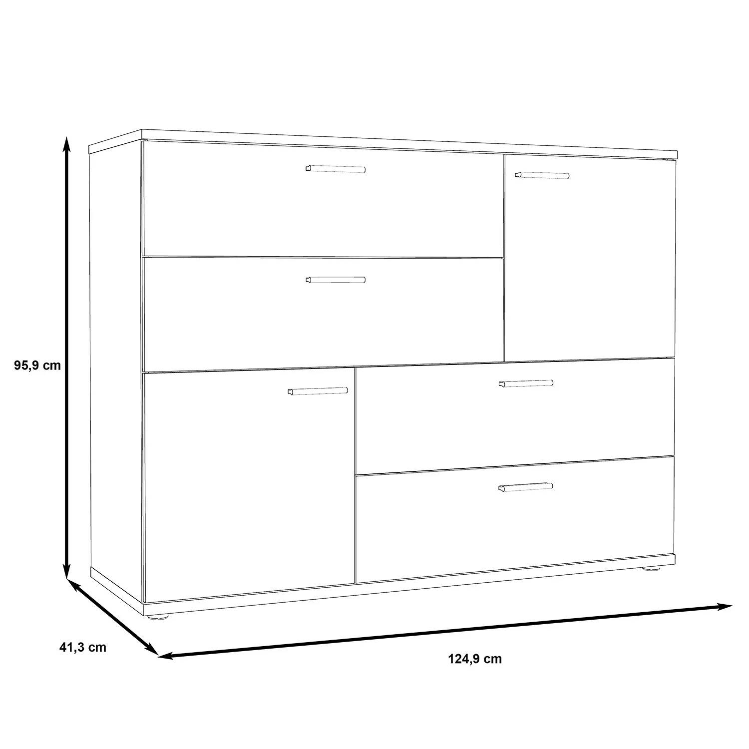 Loftscape Commode Leisi - Imitation bois ancien 6 Loftscape Commode Leisi - Imitation bois ancien – Image 5