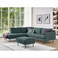 Mørteens Fauteuil Landos - Velours côtelé Licia: Bleu marine -loftscape Boutique 1000265023 210827 06182400491 MOOD DETAILS P000000001000265023 mood