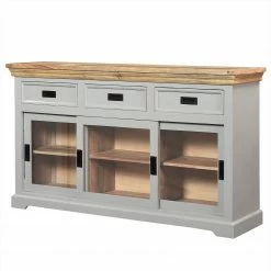 Maison Belfort Buffet Anton - Acacia / Manguier massif - Gris / Manguier
