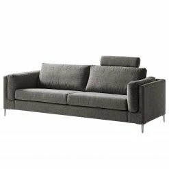 Studio Copenhagen 3 places Canapé COSO Classic+ - Tissu Chenille Rufi: Gris - Chrome brillant -loftscape Boutique 1000266013 211007 14075900461 DETAILS P000000001000266013