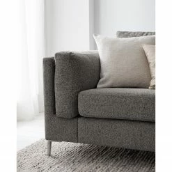 Studio Copenhagen 3 places Canapé COSO Classic+ - Tissu Chenille Rufi: Gris - Chrome brillant -loftscape Boutique 1000266013 211007 14080000476 DETAILS P000000001000266013