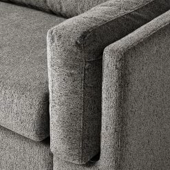 Studio Copenhagen 3 places Canapé COSO Classic+ - Tissu Chenille Rufi: Gris - Chrome brillant -loftscape Boutique 1000266013 211007 14080000482 DETAILS P000000001000266013