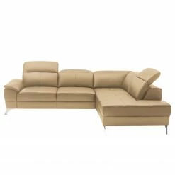 Loftscape Canapé d’angle Bussy - Cuir véritable - Cuir Poas: Cappuccino - Méridienne longue à droite (vue de face) - Sans fonction couchage -loftscape Boutique 1000266789 210527 11182500409 DETAILS P000000001000266789