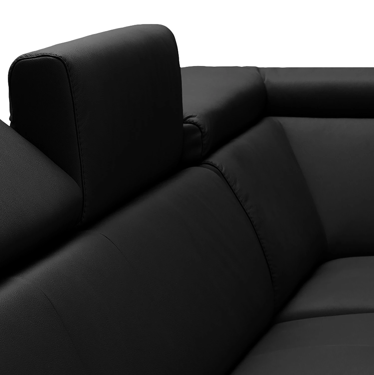 Loftscape Canapé d’angle Busene - Cuir véritable - Cuir Moja: Noir - Méridienne longue à droite (vue de face) - Avec fonction couchage 14 Loftscape Canapé d’angle Busene - Cuir véritable - Cuir Moja: Noir - Méridienne longue à droite (vue de face) - Avec fonction couchage – Image 12