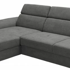 Loftscape Canapé d’angle Busene I - Microfibre - Microfibre Enza: Gris foncé - Méridienne courte à gauche (vue de face) - Sans fonction couchage -loftscape Boutique 1000266863 210527 11200001151 DETAILS P000000001000266863