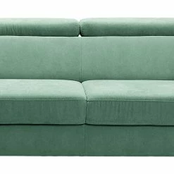 Loftscape Canapé d’angle Cadima I - Microfibre - Microfibre Enza: Vert menthe - Méridienne longue à gauche (vue de face) - Avec fonction couchage -loftscape Boutique 1000266891 210527 11203001495 DETAILS P000000001000266891