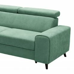 Loftscape Canapé d’angle Cadima I - Microfibre - Microfibre Enza: Vert menthe - Méridienne longue à gauche (vue de face) - Avec fonction couchage -loftscape Boutique 1000266891 210527 11203001496 DETAILS P000000001000266891