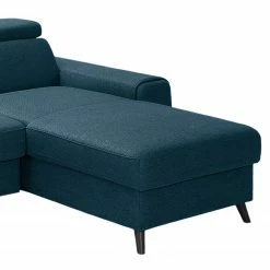 Loftscape Canapé d’angle Cadima II - Tissu - Tissu Cavo: Bleu marine - Méridienne courte à droite (vue de face) - Avec fonction couchage -loftscape Boutique 1000266893 210527 11203201521 DETAILS P000000001000266893