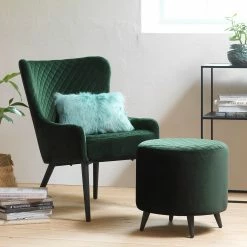 Red Living Repose-pieds Albero - Velours - Vert sapin -loftscape Boutique 1000267055 210520 16204500102 MOOD DETAILS P000000001000267055 mood