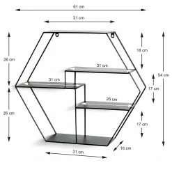 Loftscape Étagère murale Keila - Métal - Noir -loftscape Boutique 1000267361 210518 16033100008 SKETCH DETAILS P000000001000267361 sketch
