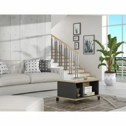 Red Living Table basse Egan II - Imitation chêne artisan / Imitation chêne noir -loftscape Boutique 1000270201 210609 06153600002 MOOD DETAILS P000000001000270201 mood