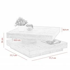Loftscape Table basse Cutato - Imitation bois ancien 10 Loftscape Table basse Cutato - Imitation bois ancien -loftscape Boutique 1000270205 210525 11024900014 SKETCH DETAILS P000000001000270205 sketch